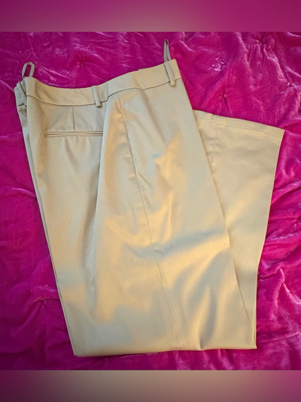 ANTONIO MELANI Beige Straight-Leg Dress Trousers